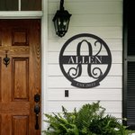 Nombre de la Familia Personalizada Pared de Metal Decoración Arte Establecido Inicial Signo para Housewarming Regalo