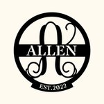 Nombre de la Familia Personalizada Pared de Metal Decoración Arte Establecido Inicial Signo para Housewarming Regalo