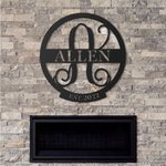 Nombre de la Familia Personalizada Pared de Metal Decoración Arte Establecido Inicial Signo para Housewarming Regalo