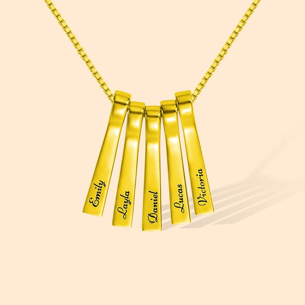Personalized Name Xylophone Bar Necklace Gift for Mother