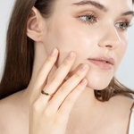 Anillo Apilable Vintage Fase Lunar Personalizado