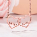 Custom Heart Shaped Couples Name Necklace