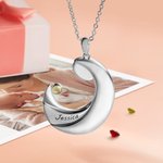 Collana personalizzata con pietra di nascita della luna per la nuova mamma Regali di gioielleria per la festa della mamma