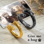 Personalized Brown Bear Hug Ring