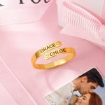 Anillo personalizado con dos nombres para regalar en San Valentín