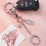 Benutzerdefinierte Handschellen Partner in Crime Keychain Tasche Charme mit Namen und Anhänger
