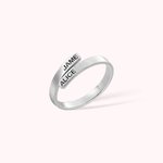 Personalized Dainty Ring with Two Names for Valentine's Day Gift