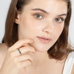 Anillo Apilable Vintage Fase Lunar Personalizado