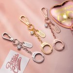 Benutzerdefinierte Handschellen Partner in Crime Keychain Tasche Charme mit Namen und Anhänger