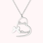 Custom Heart Shaped Couples Name Necklace