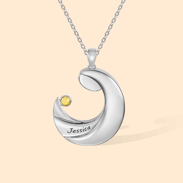 Gepersonaliseerde Maan Geboortesteen Ketting voor Nieuwe Moeder Moederdag Sieraden Cadeaus voor Haar