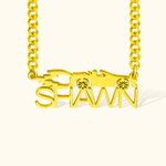 Collana personalizzata con combinazione di lettere e auto