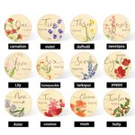 Personalized Newborn Photography Prop Milestone Cards Baby Shower Gift