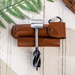 Custom Bushcraft handskruvmejsel med läderfodral