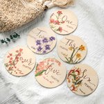 Personalized Newborn Photography Prop Milestone Cards Baby Shower Gift