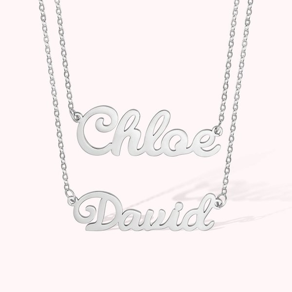 Double Layered Name Necklace