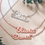 Custom Double Layered Name Necklace