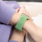 Bracelet de Montre en Silicone avec Nom Personnalisé Cheval et Fer à Cheval pour Apple