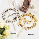 Personalised Wedding Mr And Mrs Initials Cake Topper