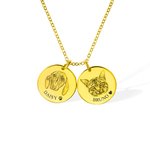 Custom Dog Necklace Portrait Photo Necklace, Personalised Dog Mom Jewellery Gift