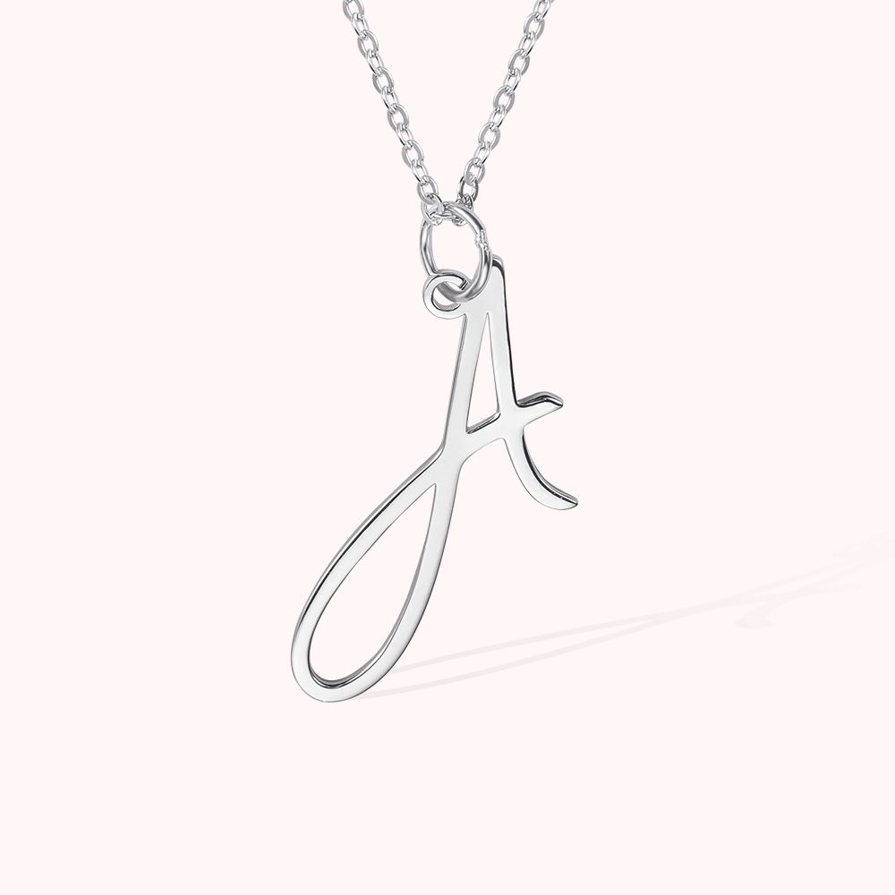 Collier Personnalisé Femme Lettre Cadeau pour Petite Amie