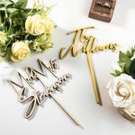 Personalized Wedding Mr And Mrs Cake Topper