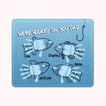 Custom Rubber Fishing Handprint Mouse Pad Gifts for Father