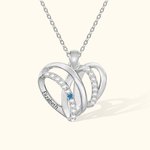 Custom Family Heart Shaped Birthstone Name Necklace for Mom Grandmother Gift