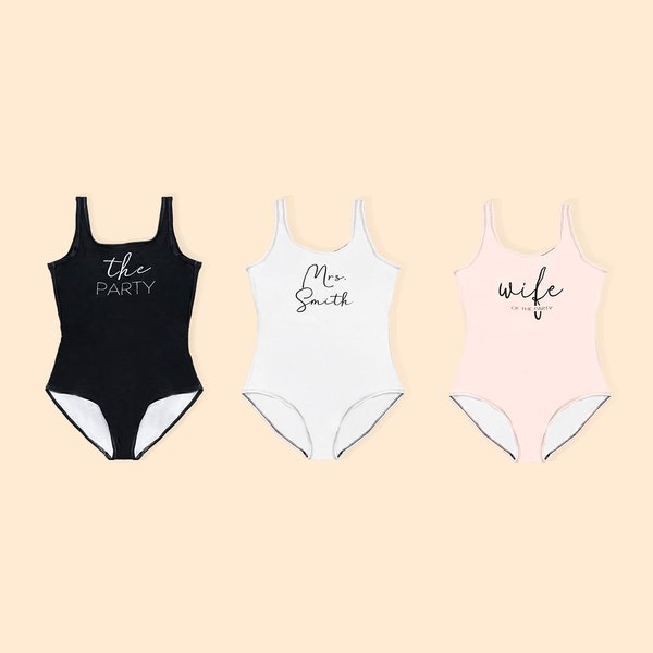 Personalised Bachelor Party Swimsuit for Bride and Bridesmaids