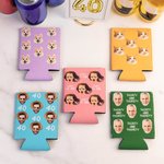 Personalised 12oz Portrait Can Cooler Sleeve with Age and Text Party Favors Birthday Gift for Friends