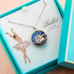 Collier en Argent Sterling Personnalisé avec Gravure et Cristal Pendentif de Gymnastique Cadeau d'Anniversaire pour Elle