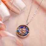 Collier en Argent Sterling Personnalisé avec Gravure et Cristal Pendentif de Gymnastique Cadeau d'Anniversaire pour Elle