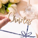 Personalised Wooden Wedding Place Setting Name Cards 10Pcs