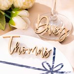 Personalised Wooden Wedding Place Setting Name Cards 10Pcs