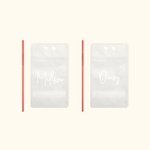 Personalized 5pcs Drink Pouches with Name and Straw for Party