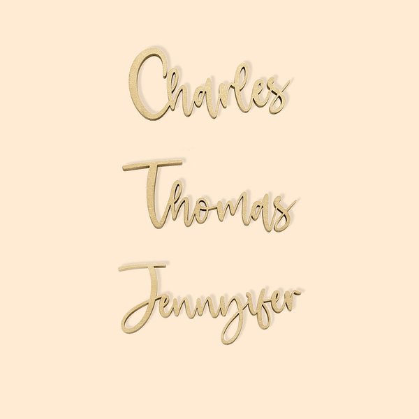 Wooden Wedding Place Setting Name Cards 10Pcs