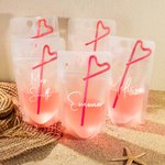 Personalized 5pcs Drink Pouches with Name and Straw for Party