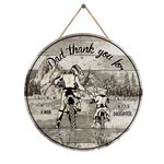 Signes décoratifs ronds en bois pour la fête des pères - Cadeaux pour les pères.