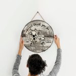 Signes décoratifs ronds en bois pour la fête des pères - Cadeaux pour les pères.