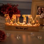 Personalized MOM or MUM Night Light with Flowers Home Decor Birthday Gift Mother's Day Gift for Mother Wife Girlfriend