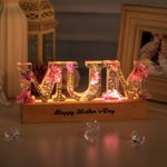 Personalized MOM or MUM Night Light with Flowers Home Decor Birthday Gift Mother's Day Gift for Mother Wife Girlfriend