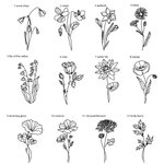 Personalized Hummingbird with Birth Flower and Birthstone Necklace for Mother's Day Jewelry Gifts