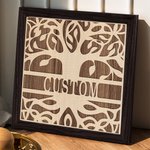 Personalised Tree of Life Hollow Frame Family Decoration