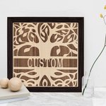 Personalised Tree of Life Hollow Frame Family Decoration