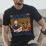 Personalized Unisex Cotton I Like Beer And My Dog T-Shirt with Names