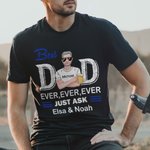Custom Unisex Cotton Best Dad Ever with Names T-shirt