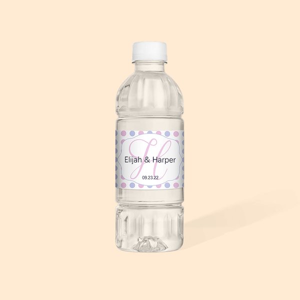 Personalized Photo Water Bottle Labels Great for Wedding Engagement Party