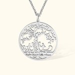 Personalized Tree of Life 1-11 Names Family Necklace for Mother's Day Gift
