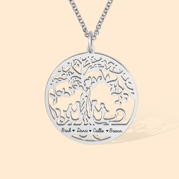 Collar personalizado Árbol de la Vida 1-11 Nombres de la Familia para regalar el Día de la Madre