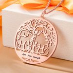 Personalized Tree of Life 1-11 Names Family Necklace for Mother's Day Gift